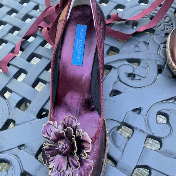 Metallic leather espadrilles - Picture 4 of 9